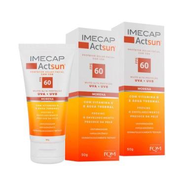Imagem de Kit 2 Protetor Solar Imecap Actsun FPS 60 Cor Morena 50g