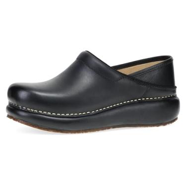 Imagem de Dansko Sandália feminina antiderrapante Platform Pro – Palmilha de espuma viscoelástica, suporte de arco acolchoado para trabalho e uso diário, Preto, 6.5-7