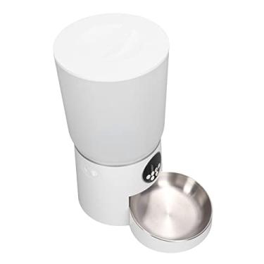 Imagem de Generic Alimentador de Gato Cronometrado, Alimentador de Cães de Gato Automático Suporte de Energia Dupla ABS 5L ABS 5L para Viagem (Botão)
