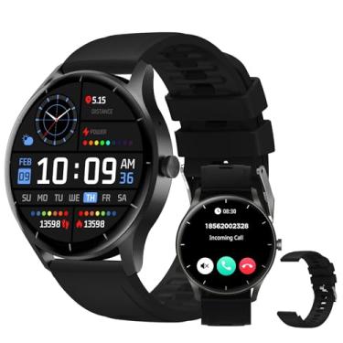 Imagem de Smartwatch PEJE Relógio Smartwatch com Pulseira Extra - Tela Touch HD 1.28",À Prova d'Água 1ATM,Faz Chamadas Bluetooth,123+ Modos Esportivos,Bateria de 5-7 Dias,Compatível com iOS/Android.(Preto)