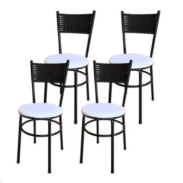 Imagem de Conjunto 4 Cadeiras Para Cozinha Viena - Laumar, Branco