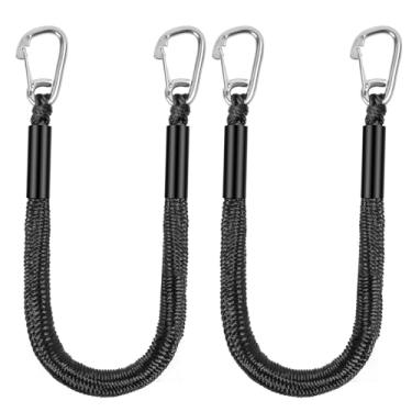 Imagem de NIUTRIP 2 peças de linhas de doca elástica com ganchos duplos, acessórios de barco premium, cabos de choque elásticos para amarração segura de barco, PWC, jet ski, pontão, caiaque, canoa e barco a