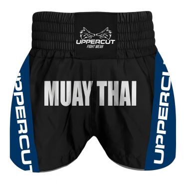 Imagem de Calção Short Muay Thai Adulto Ref-42 Unissex Pre/Azul - M