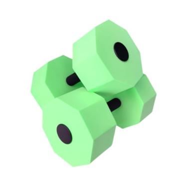 Imagem de UGPLM 2 peças halteres aquáticos acessórios EVA pesos de água pesos de piscina halteres para treino de fitness esportes aquáticos adultos, Verde
