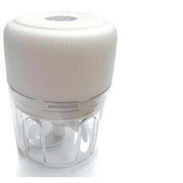 Imagem de Cortador de alho elétrico, mini processadores de alimentos carregáveis por USB sem fio 250 ml (branco)