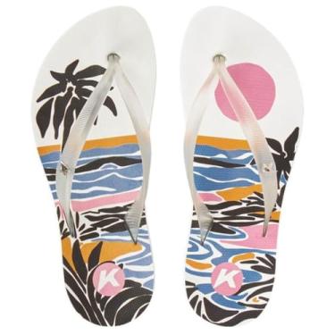 Imagem de Chinelo Kenner Ibiza Prainha Feminino - Branco e Preto - 37