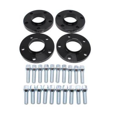 Imagem de 4 peças/conjunto espaçadores de roda escalonados pretos de 15 mm e 20 mm de espessura 5 x 120 PCD 72,6 mm parafusos M14x1,25 compatíveis com BMW 1 2 3 4 5 6 7 Series F Series