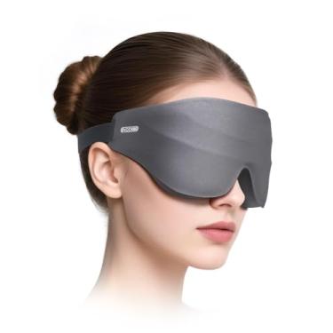 Imagem de Máscara de dormir para homens e mulheres, máscara de dormir com bloqueio de luz EVA BELLE para dormir de lado, copo contornado 3D venda noturna, extensões de cílios máscara de dormir 3D com alça