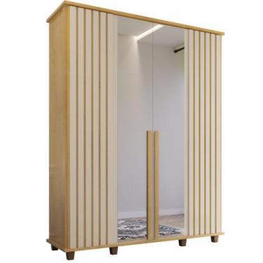 Imagem de Guarda Roupas de Casal RV Móveis Holanda Ripado largura de 161,5 cm 4 