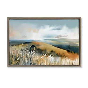 Imagem de Stupell Industries Coastal Expressions Paisagem Marrom Emoldurado Tela Flutuante Arte Design de Parede por Elara Yasna, 43 x 63 cm