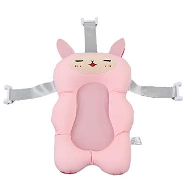 Imagem de Almofada de banho de bebê banheira macio flutuante ajustável alça de desenho animado em forma de pia travesseiro de almofada para bebês recém -nascidos leite malha de sanduíche de (Tipo 3)