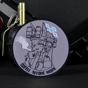Imagem de Patch de anime para meninas, adesivos Kanna, remendo tático de moral militar com gancho de fixador, acessórios bonitos para mochilas, coletes, jaquetas, jeans, chapéus