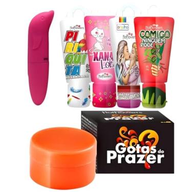 Imagem de Kit Sex shop com Géis e Creme para Massagem, 5 Itens mais Vibrador golfinho ponto G