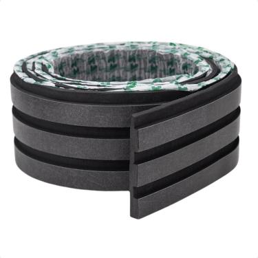 Imagem de Painel Ripado De Eva Laminado Autocolante Flexível Rolo 10mt Linha Urban Black Com Textura | Preto