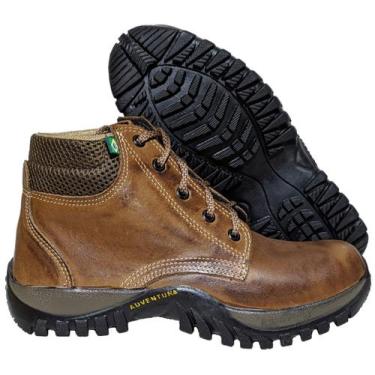 Imagem de Tenis Coturno Masculino De Couro Legitimo Bota Adventure Trabalho - Ar