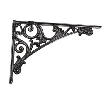 Imagem de IEUDNS Suporte de prateleira de parede flutuante prático para estante de livros, suporte de prateleira para decoração de porta de garagem, quarto e sala de, Preto