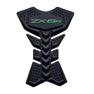 Imagem de Capa protetora de borracha para tanque de gasolina para guarnições de carenagem decalque compatível com Kawasaki 636 ZX6R ZX6RR KRT verde