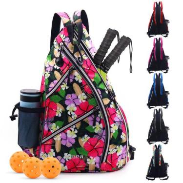 Imagem de Bolsa Pickleball, mochila ZOEA Sport Sling com suporte para garrafa de
