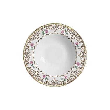 Imagem de Conjunto com 6 Pratos Fundo Sweet Bird Filete Ouro Ø25cm - Alleanza Ce