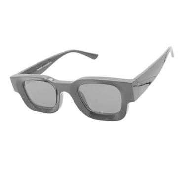 Imagem de Óculos de Sol Retangular Estilo Cinema Premium Retro Vintage Oldstyle Clássico Praia UV400 Unisex Feminino Masculino - Modelo Ibiza - Cacife Brand (Preto)