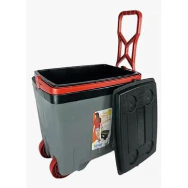 Imagem de Caixa Térmica Cooler Antares 34 Lt Com Rodinhas Pesca Camping Praia