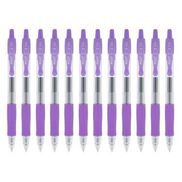 Imagem de Caneta de gel PILOT G2 retrátil de ponta extra fina roxa 0,5 mm