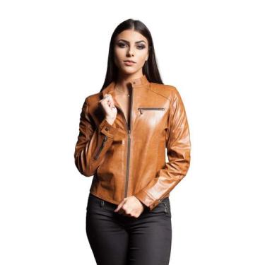 Imagem de Jaqueta de Couro GP Caramelo - Parra Couros, GG