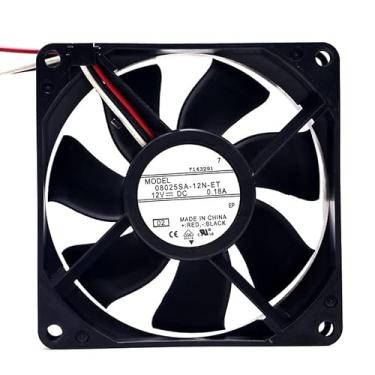 Imagem de Novo para ventilador de refrigeração NMB DC12V 0.18A 08025SA-12N-ET Três Linhas 80 * 80 * 25 mm