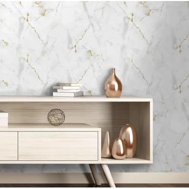 Imagem de Adesivo de Parede 3mx60cm Lavável para Sala Quarto Cozinha de Mármore Vinil