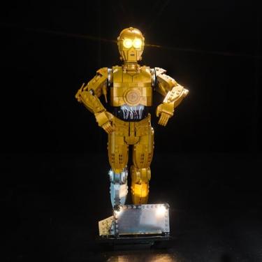 Imagem de Hilighting Kit De Iluminação Led Atualizado Para Conjunto Figuras Droide Montável Lego Star Wars C-3Po, Compatível Com 75398 (Modelo Não Incluído)
