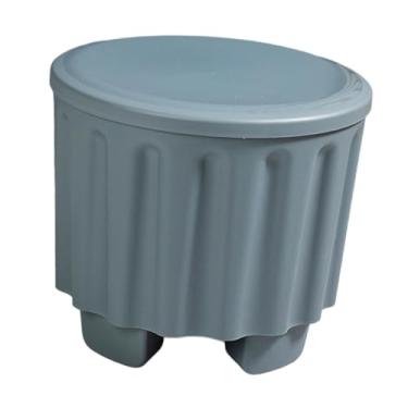 Imagem de IEUDNS Banco de troca de sapatos pufe com armazenamento para crianças e adultos, cadeira de penteadeira criativa, assento de penteadeira, apoio para os pés, Azul