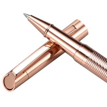 Imagem de Eslye Canetas esferográficas de tinta líquida para mulheres, caixa de luxo, gel, tinta preta, canetas extravagantes, recarregáveis para escritório executivo, profissional, aniversário, bom presente de