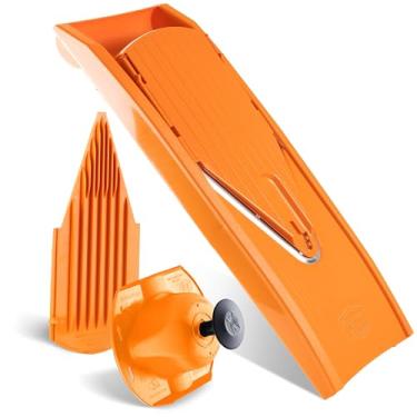 Imagem de Börner Reston Lloyd Mandoline Slicer V1 (conjunto básico) • Cortador em V com 3 configurações de espessura e suporte de alimentos • Fatiador de cozinha ajustável para legumes e frutas • Cor: laranja