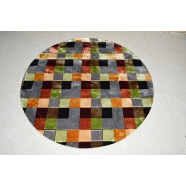 Imagem de Tapete De Veludo Marbella Eclipse Pathwork Redondo Ø 200cm - Rayza