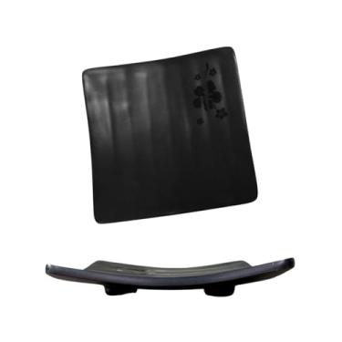 Imagem de Prato Oriental 14cm Quadrado Melamina Preto Japones