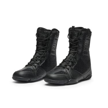 Imagem de LEONE 1947 Botas de boxe profissionais unissex Stivaletti CL102, preto, 47 EU