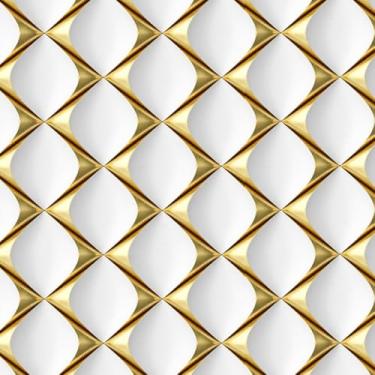 Imagem de Papel de Parede Adesivo Sala Quarto Ripas Madeira Clara Lisa Autocolante 5m x 45cm(3D Gold)