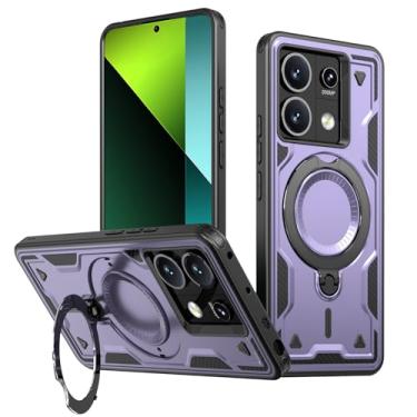 Imagem de SORAKA Capa para Xiaomi Redmi Note 13 5G com suporte,compatível com MagSafe,Capa para Redmi Note 13 5G com chapa de ferro Capa resistente que absorve choques Proteção contra quedas de nível militar