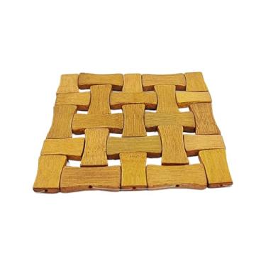 Imagem de Descanso de Panela de Bambu Quadrado 13cm