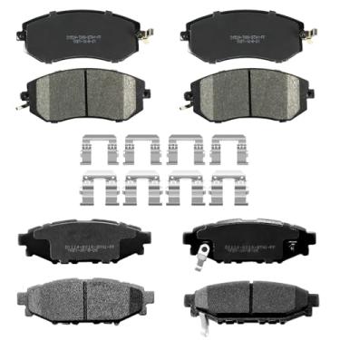 Imagem de YxpBrake Pastilhas de freio de cerâmica dianteiras e traseiras para Subaru Forester 2011-2018 Legacy/Outback 2013-2014 Impreza 2011-2016 Subaru XV Crosstrek 2013-2015