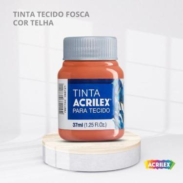 Imagem de Tinta para tecido fosca com 37ml cor telha - ACRILEX
