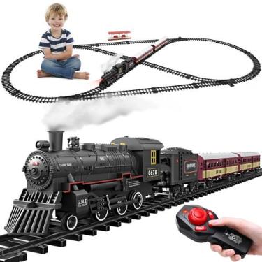 Imagem de Conjunto de trem JONEALA Electric com controle remoto para crianças de