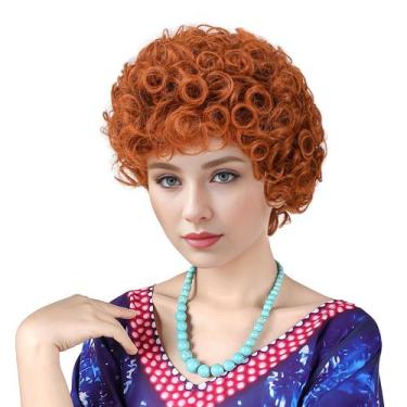 Imagem de Perucas de fantasia de Halloween MUPUL para mulheres vermelhas, marron