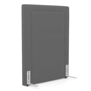 Imagem de Cabeceira Cama Box Solteiro Alba 90cm com Frame Bouclé Cinza Escuro - Abmaza