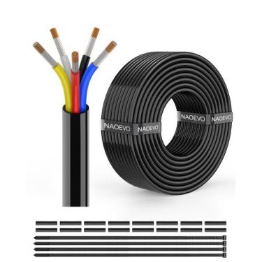 Imagem de Fio elétrico NAOEVO 18 Gauge 5 Conductor 18 AWG 9m