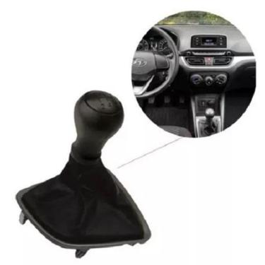 Imagem de Coifa+Manopla Bola Câmbio Hb20 1.0. 2012 A 2019 Lente Preta