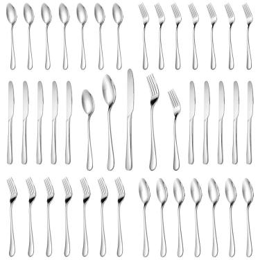 Imagem de Jogo de Talheres de Prata MUTNITT 30 Peças para 6 Pessoas, em Aço Inox Premium, Talheres Espelhados, Resistente e Durável, Inclui Garfo