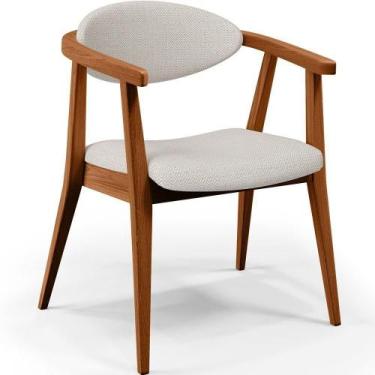 Imagem de Poltrona Cecília Linho Champagne - LYAM DECOR