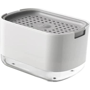 Imagem de Organizador de suporte para esponja para pia de cozinha, dispensador de sabão para pratos, dispensador de sabão para cozinha, suporte para esponja para pia de cozinha, dispensador de det