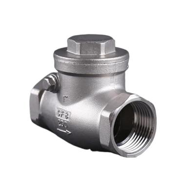 Imagem de DN32 1-1/10.2 cm rosca fêmea 304 aço inoxidável válvula de retenção oscilante válvula unidirecional não retorno WWECCQIJ